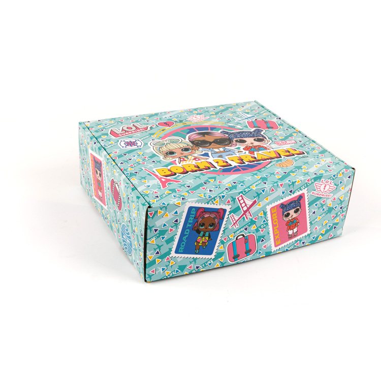 Boîte à jouets en carton ondulé LOL Bleu